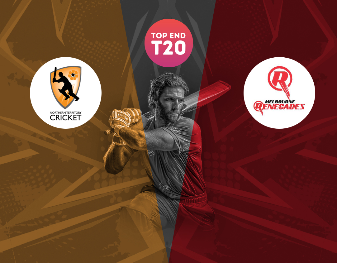 Match 12 of top end t20 series, 2024: northern territory strike vs melbourne renegades academy banner