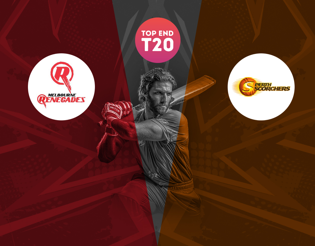 Match 15 of top end t20 series, 2024: melbourne renegades academy vs perth scorchers academy banner