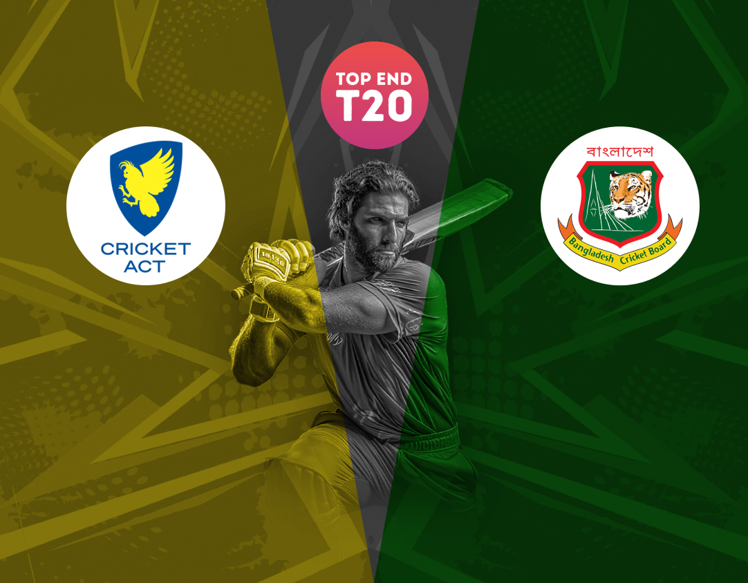Match 19 of top end t20 series, 2024: australian capital territory vs bangladesh a banner