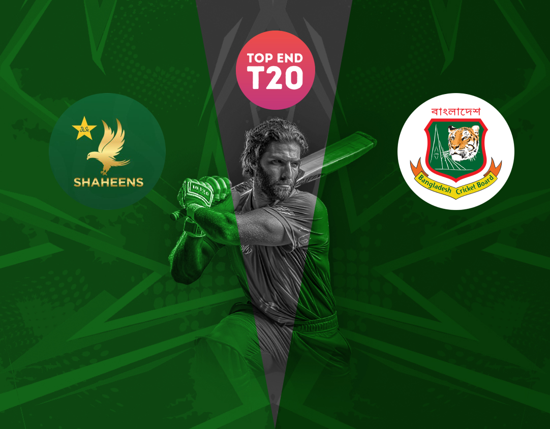 Match 24 of top end t20 series, 2024: pakistan shaheens vs bangladesh a banner