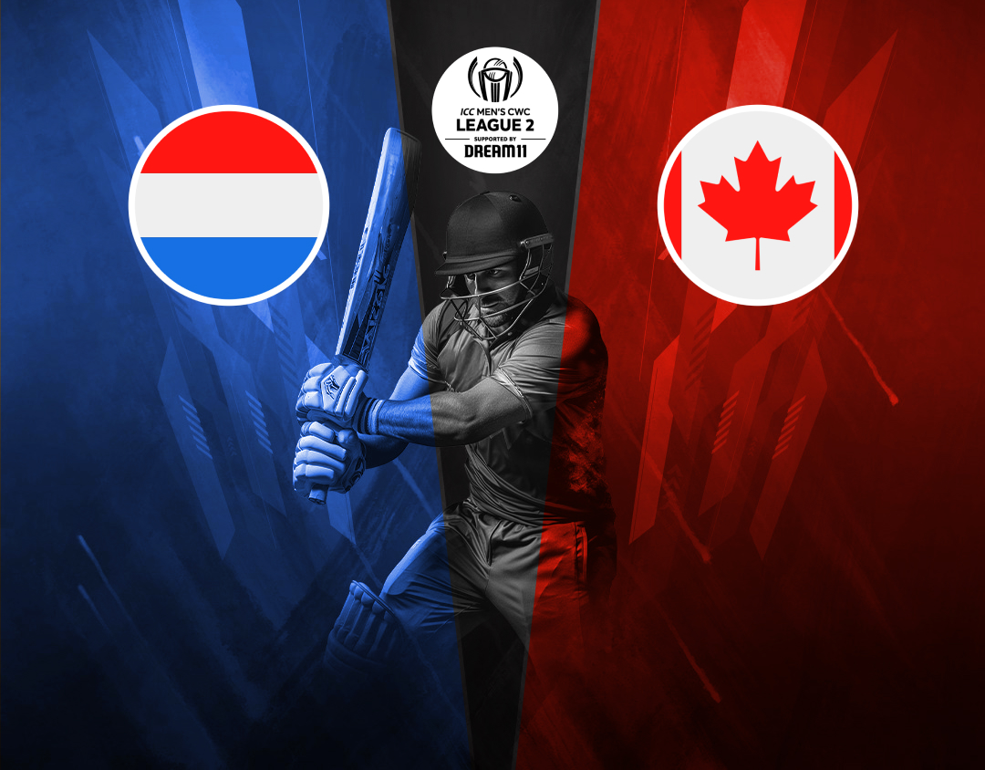 Match 4 of icc cwc league 2, 2023-27: netherlands vs canada banner