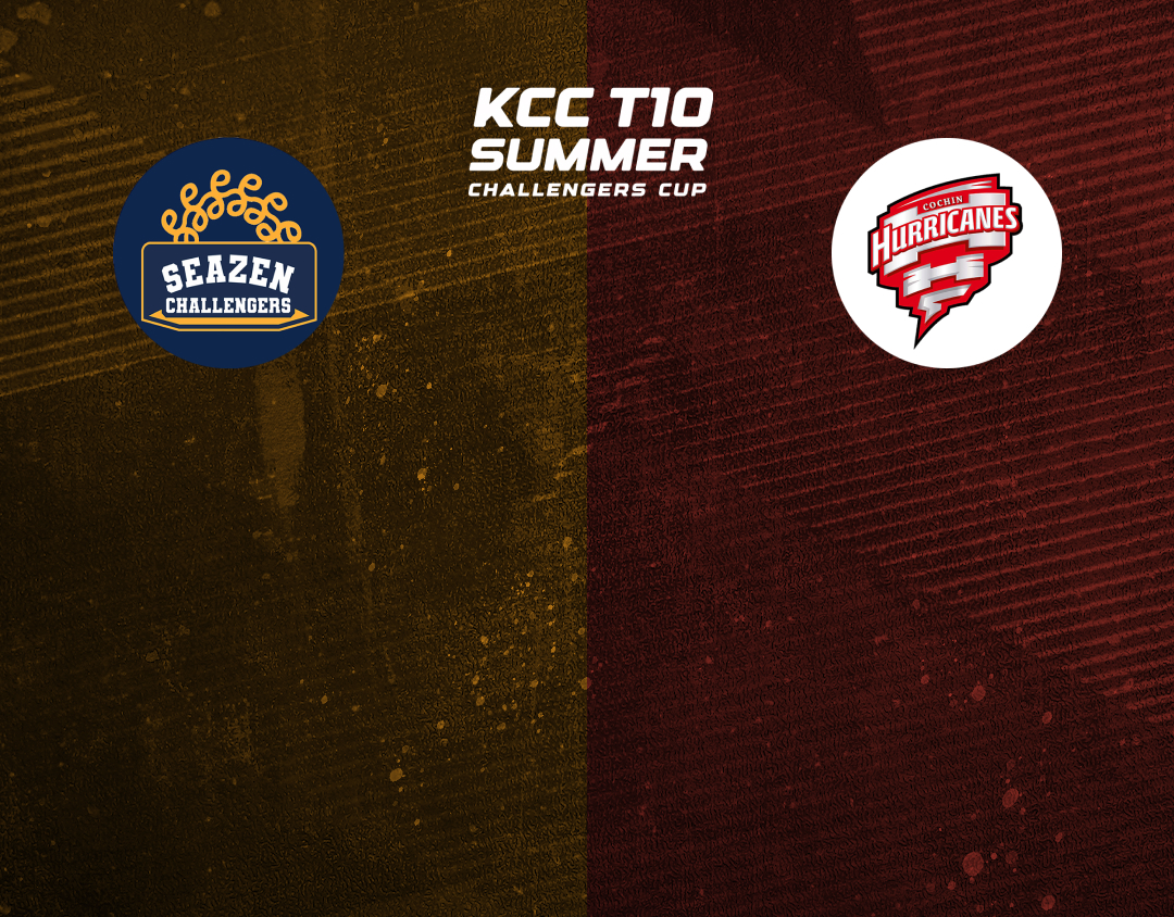 Match 15 of kcc t10 summer challengers cup, 2024: seazen challengers vs cochin hurricanes banner