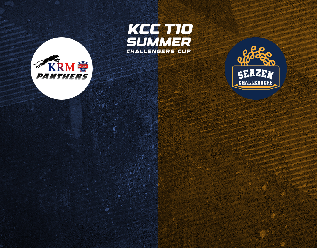 Match 26 of kcc t10 summer challengers cup, 2024: krm panthers vs seazen challengers banner