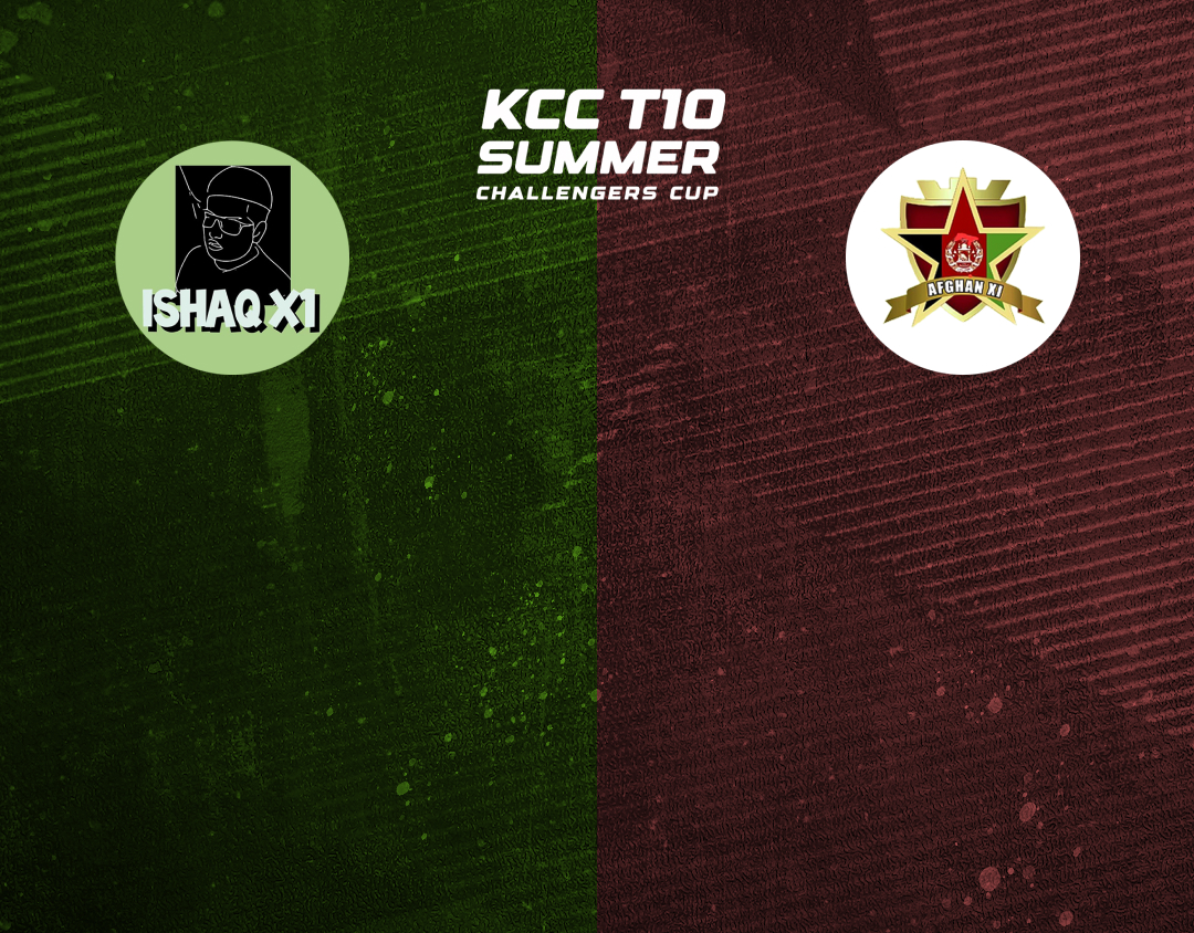 Match 35 of kcc t10 summer challengers cup, 2024: ishaq xi vs afghan xi banner