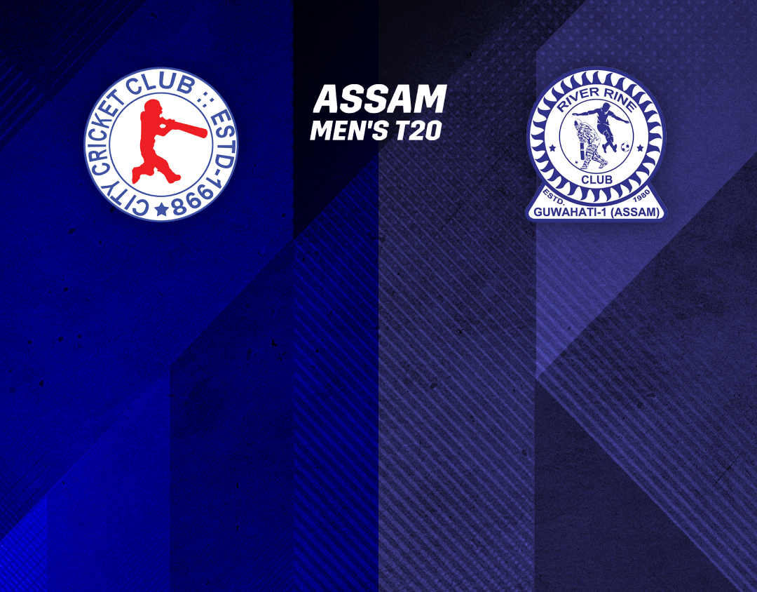 Match 10 of assam men's t20: city cricket club vs river rine club banner