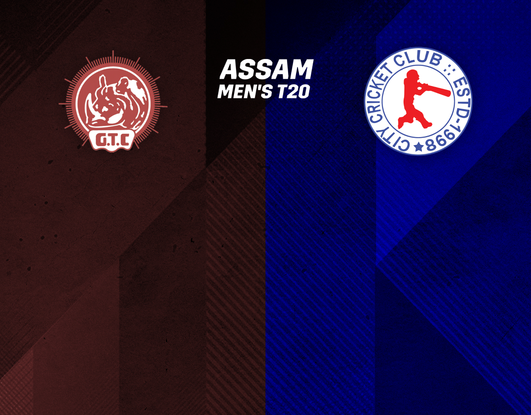 Match 19 of assam men's t20: gauhati town club vs city cricket club banner