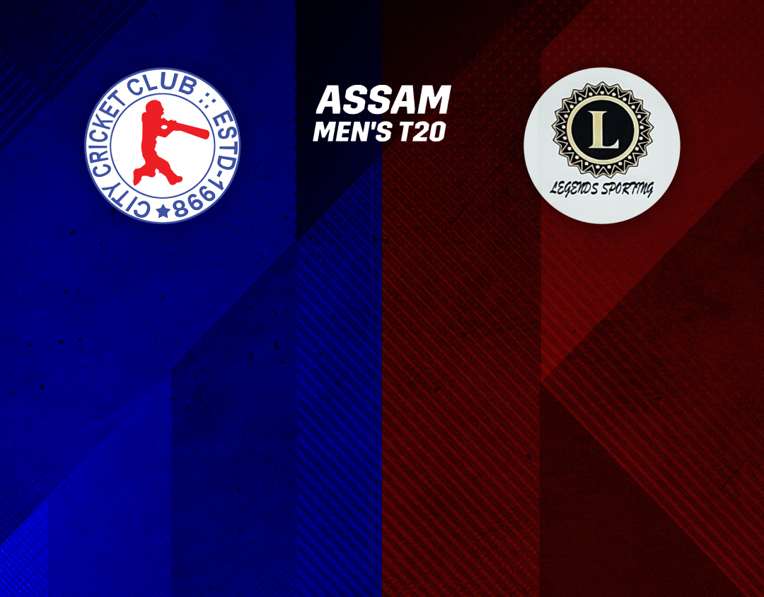 Match 21 of assam men's t20: city cricket club vs legend sporting club banner