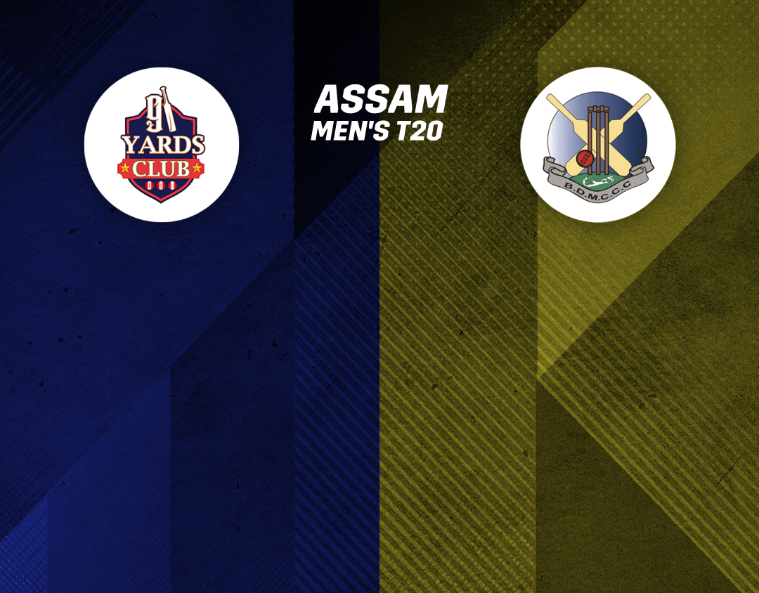 Match 22 of assam men's t20: 91 yards club vs bdmtcc banner