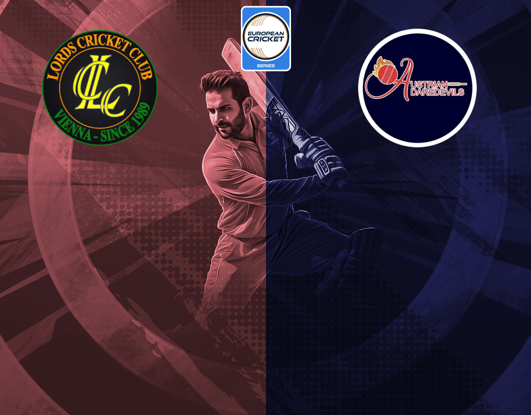 Match 10 of ecs austria, 2024: lords cc vs austrian daredevils banner