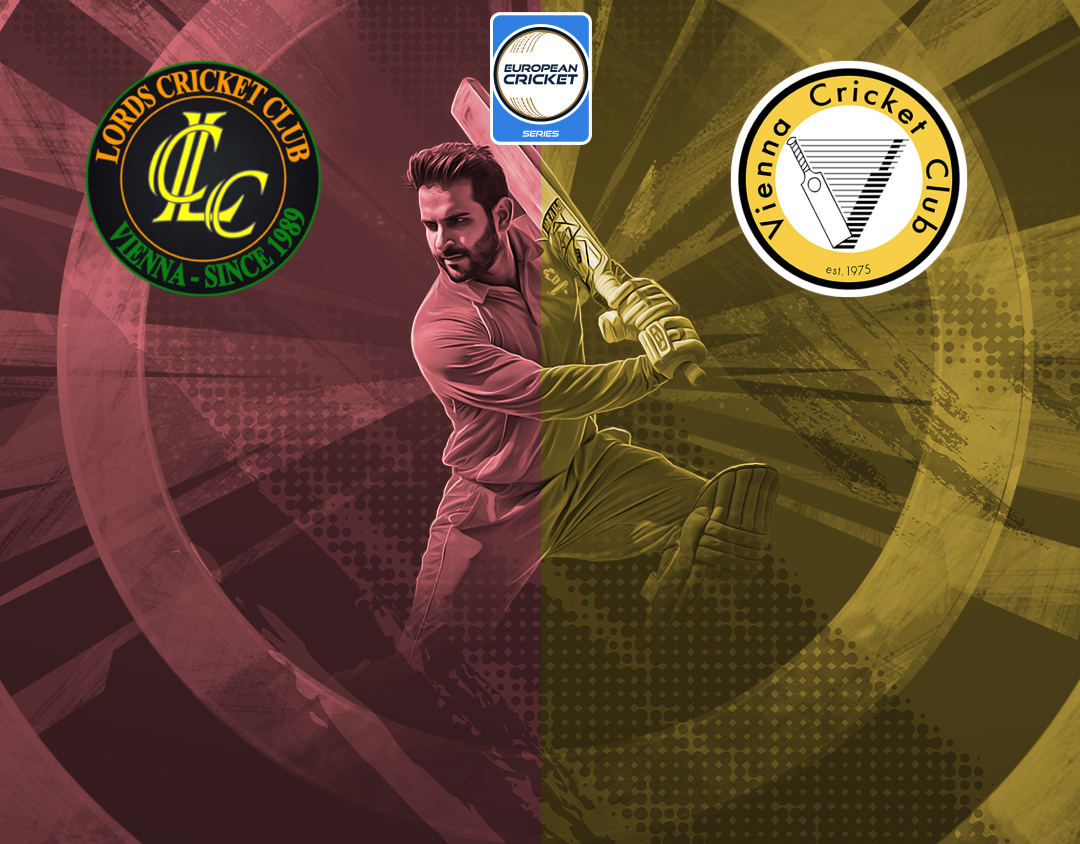 Match 50 of ecs austria, 2024: lords cc vs vienna cc banner