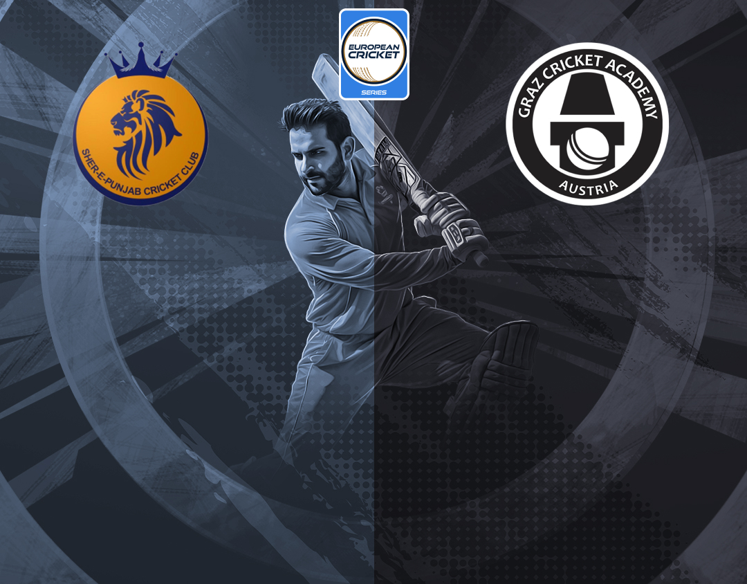 Match 51 of ecs austria, 2024: sher-e punjab vienna vs graz cricket academy banner