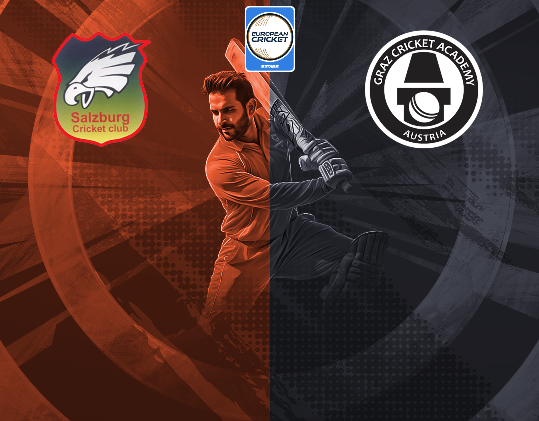 Match 53 of ecs austria, 2024: salzburg vs graz cricket academy banner