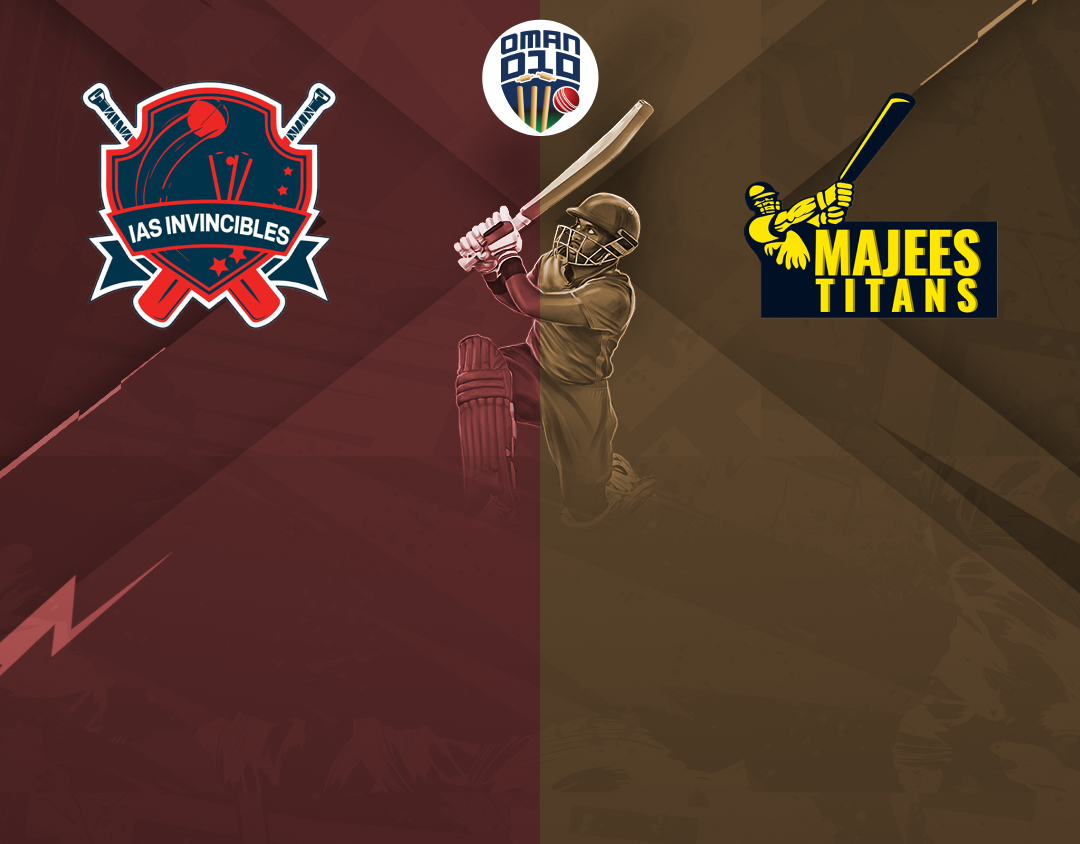 Match 17 of oman d10 league, 2024: ias invincibles vs majees titans banner