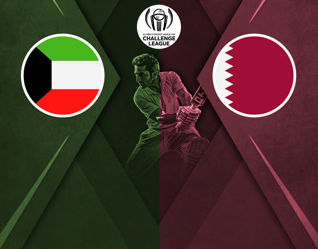 Match 6 of icc cwc challenge league a, 2024-26: kuwait vs qatar banner