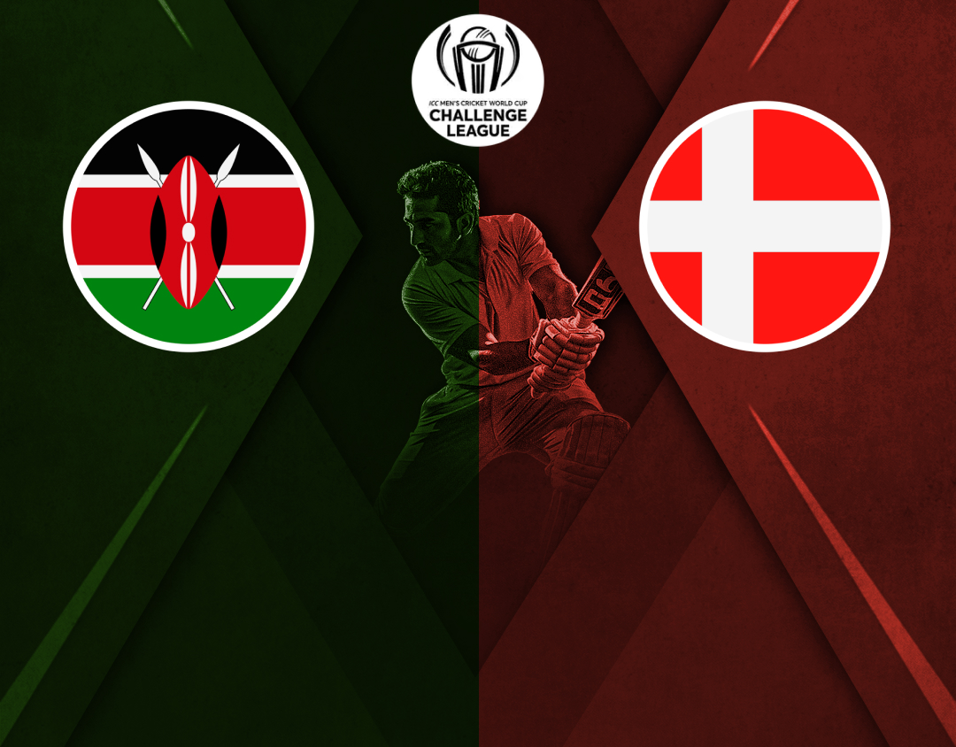 Match 7 of icc cwc challenge league a, 2024-26: kenya vs denmark banner