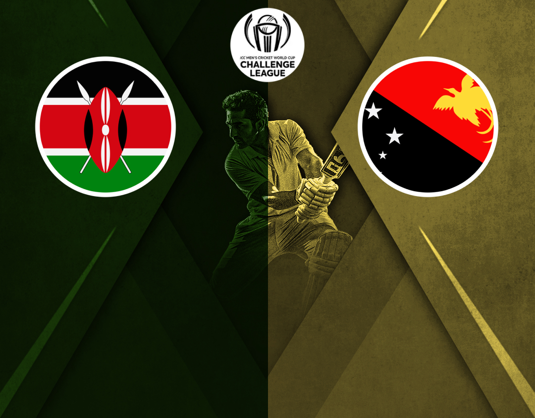 Match 14 of icc cwc challenge league a, 2024-26: kenya vs papua new guinea banner