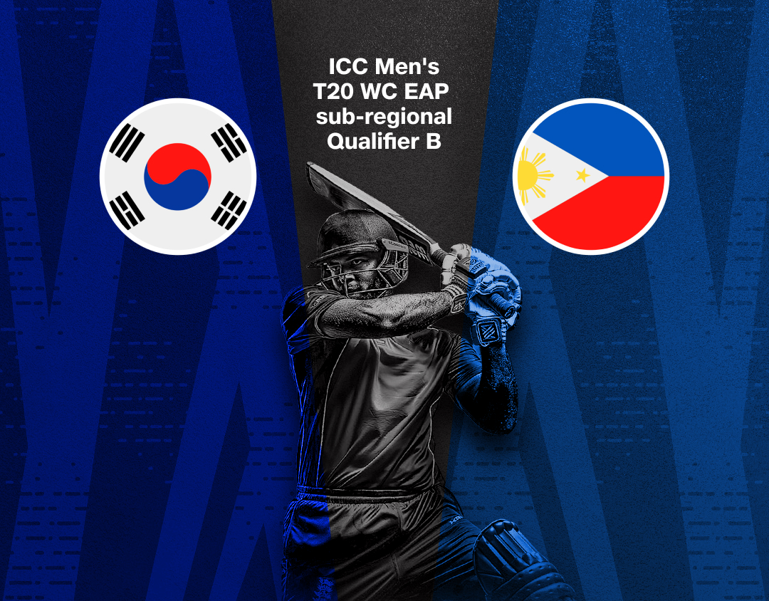 Match 11 of icc men's t20 wc eap sub-regional qualifier b: south korea vs philippines banner
