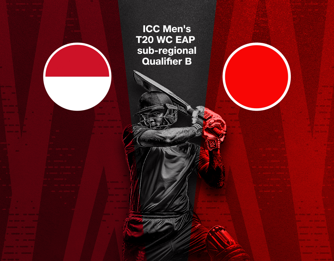 Match 12 of icc men's t20 wc eap sub-regional qualifier b: indonesia vs japan banner