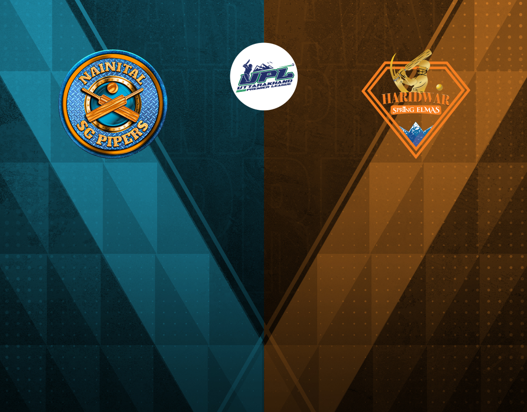 Match 4 of patanjali uttarakhand premier league, 2024: nainital sg pipers vs haridwar spring elmas banner