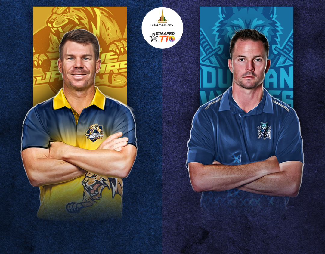 Match 8 of zim afro t10, 2024: bulawayo brave jaguars vs durban wolves banner
