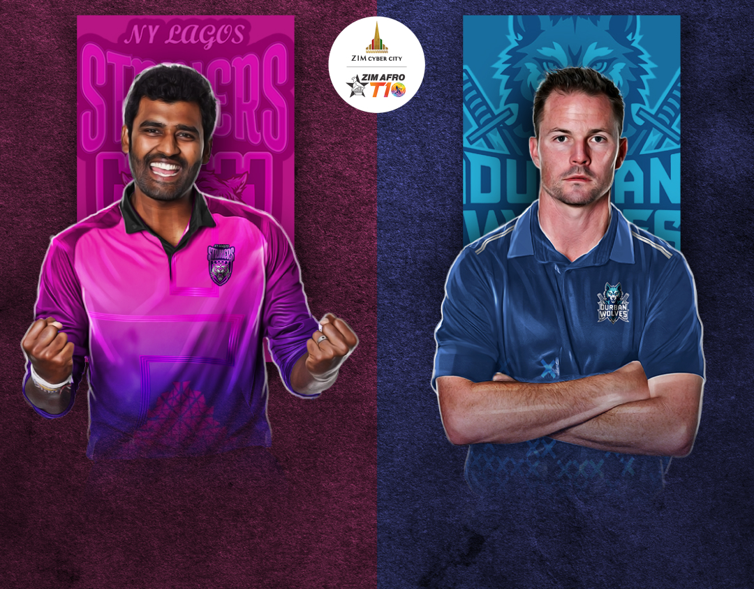 Match 10 of zim afro t10, 2024: nys lagos vs durban wolves banner