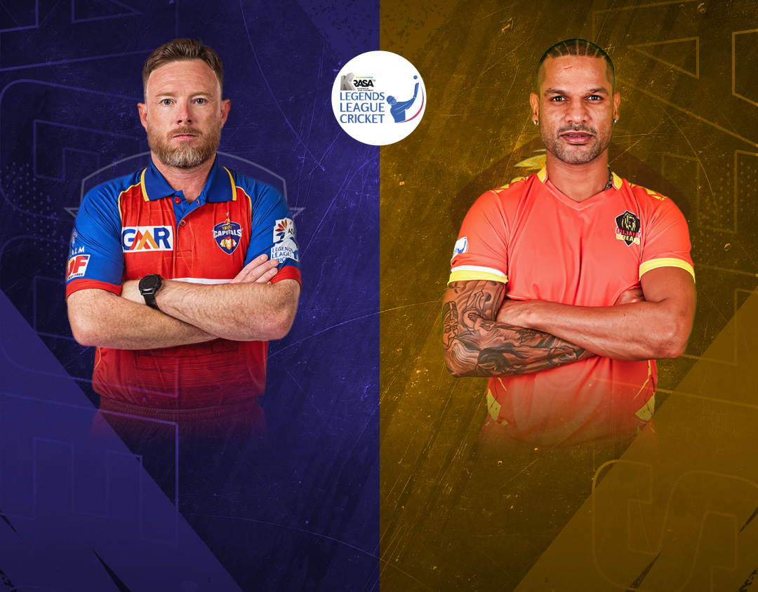 Match 18 of legends league cricket, 2024: india capitals vs gujarat greats banner