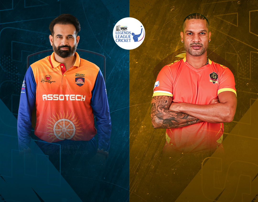 Match #21 of legends league cricket, 2024: konark suryas odisha vs gujarat greats banner