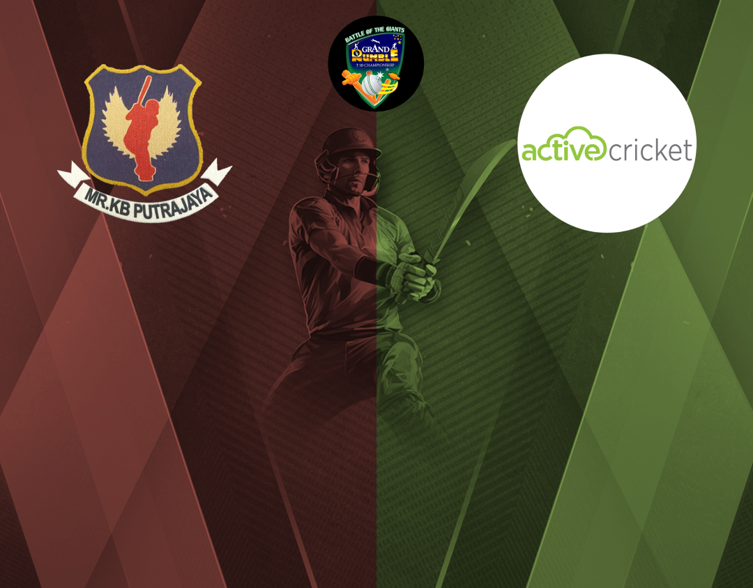 Match 6 of grand rumble t10 championship season 4, 2024: mr kb putrajaya cc vs active cc banner
