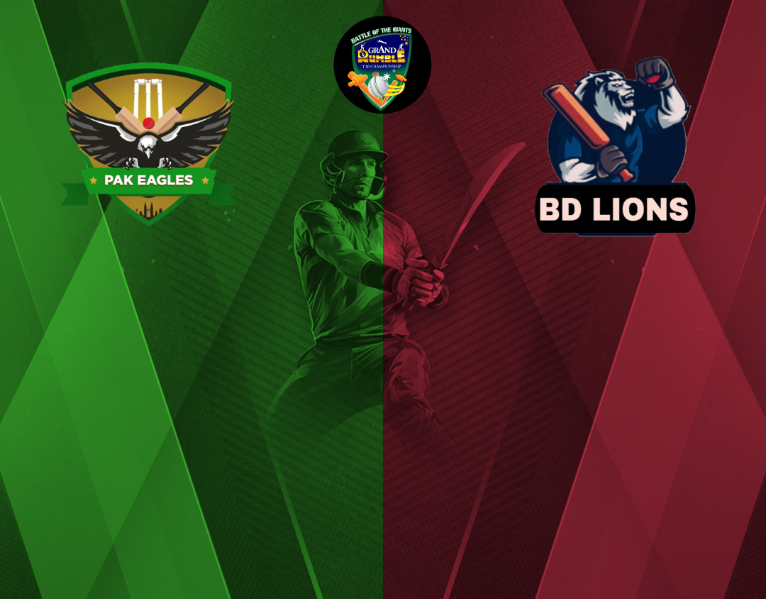 Match 11 of grand rumble t10 championship season 4, 2024: pak eagles vs bd lions banner