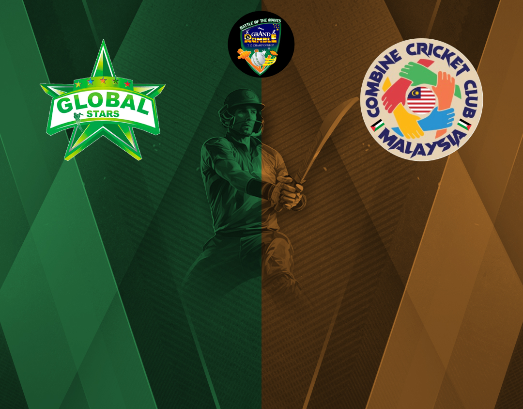 Match 13 of grand rumble t10 championship season 4, 2024: global stars vs combined cricket club banner