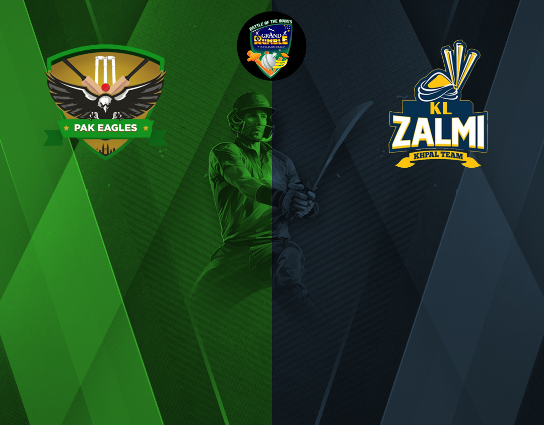 Match 14 of grand rumble t10 championship season 4, 2024: pak eagles vs kl zalmi banner