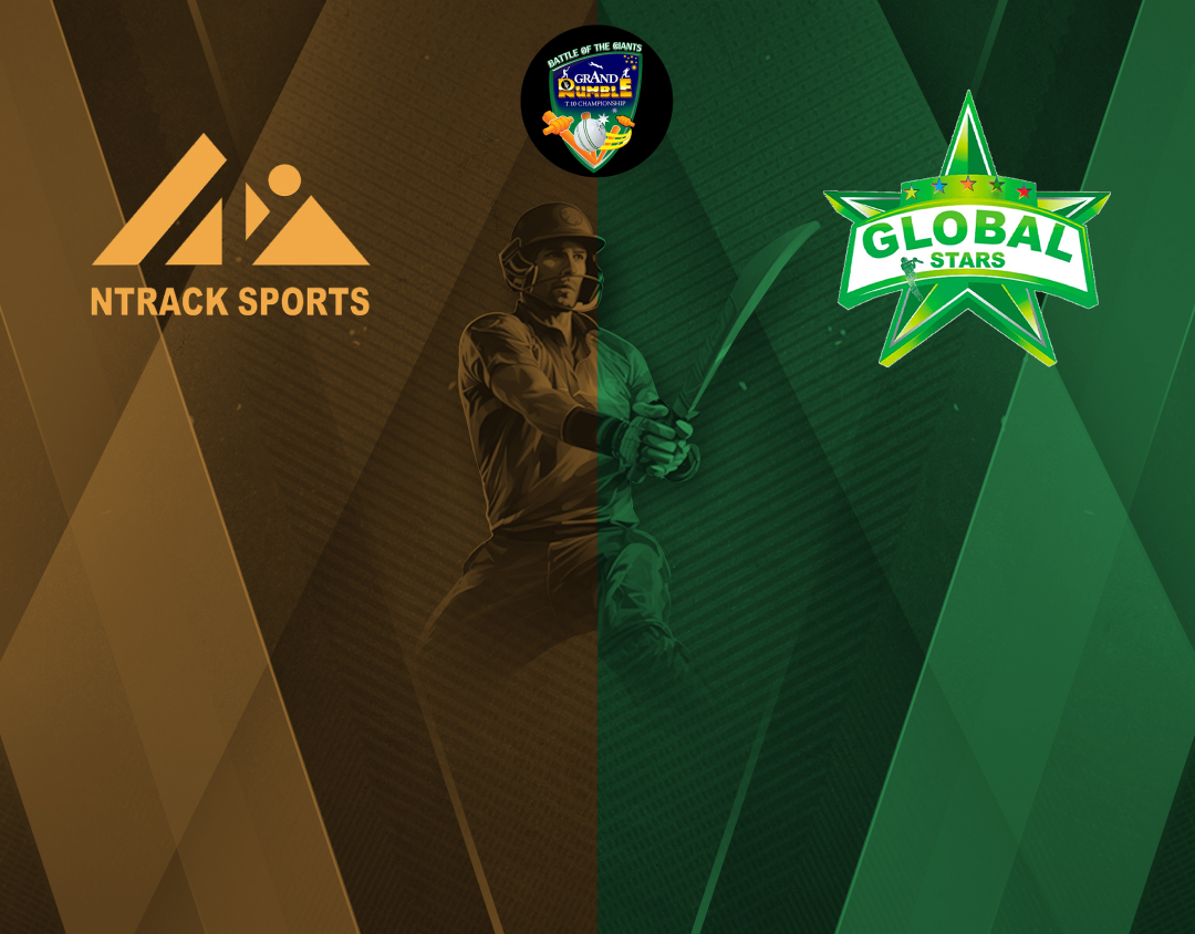 Match 15 of grand rumble t10 championship season 4, 2024: nt rack sports club vs global stars banner