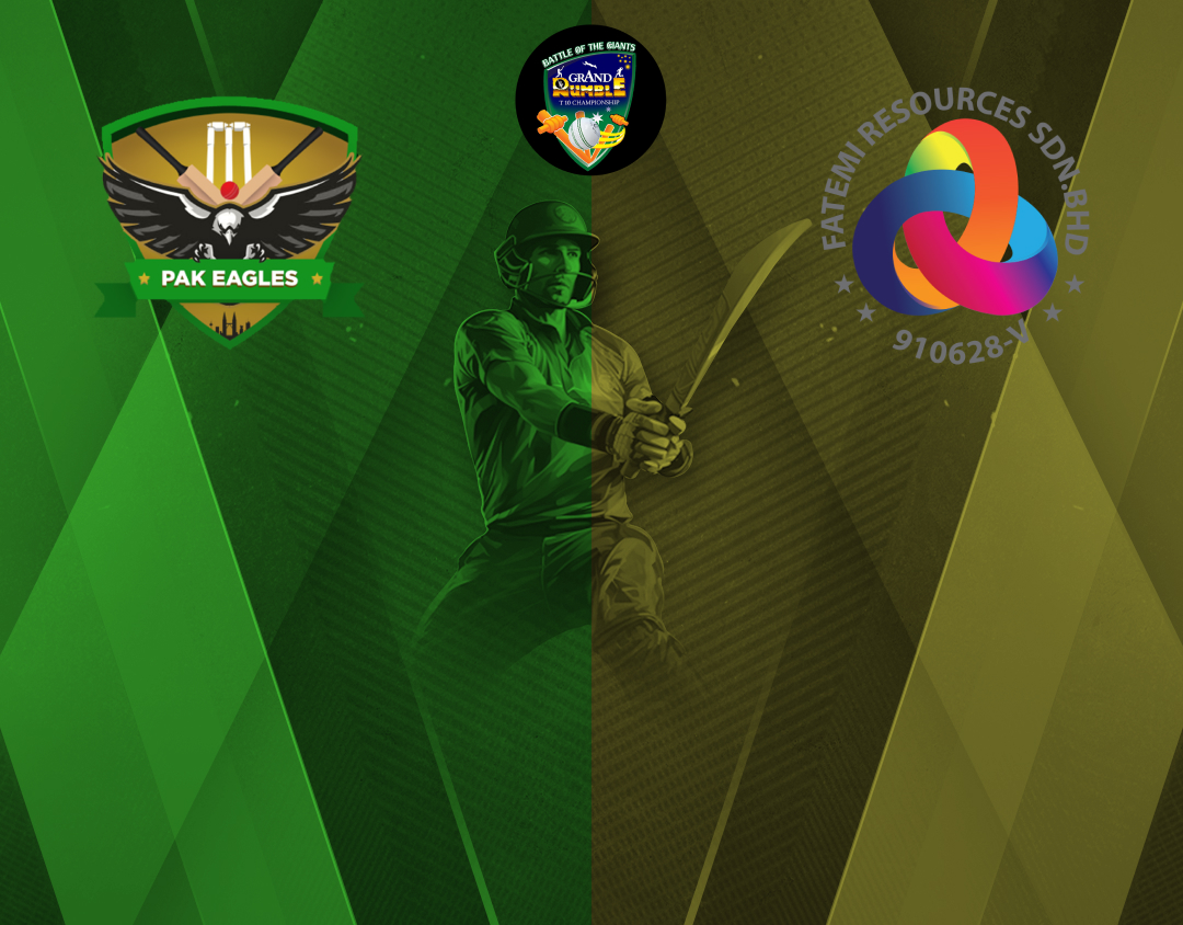 Match 19 of grand rumble t10 championship season 4, 2024: pak eagles vs fatemi resources cricket club banner