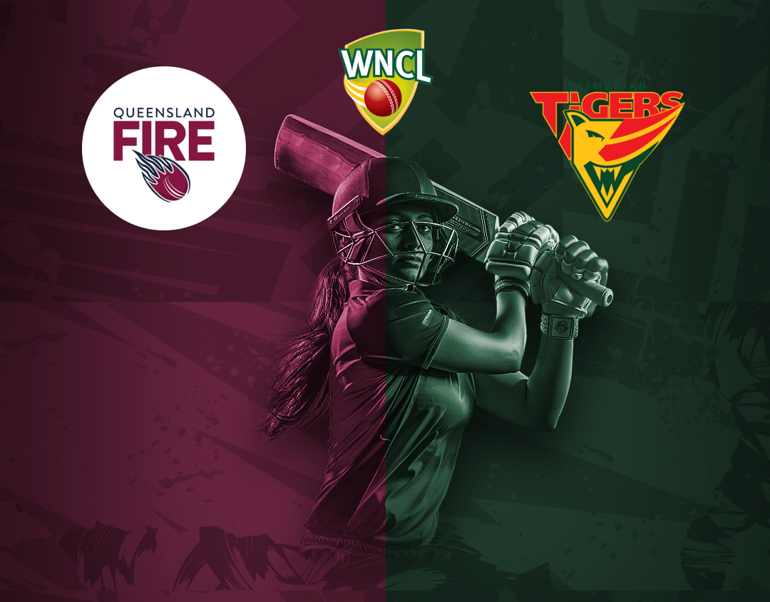 Match 22 of wncl, 2024-25: queensland fire vs tasmania women banner