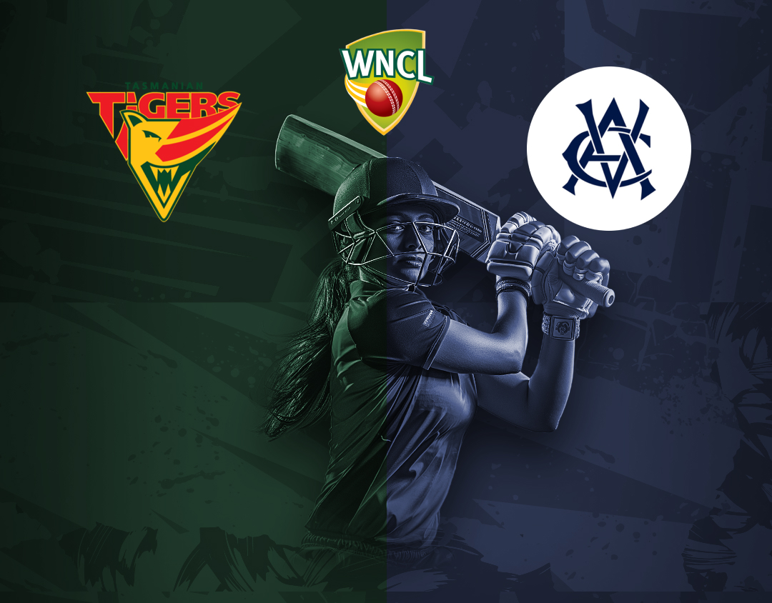 Match 38 of wncl, 2024-25: tasmania women vs victoria women banner