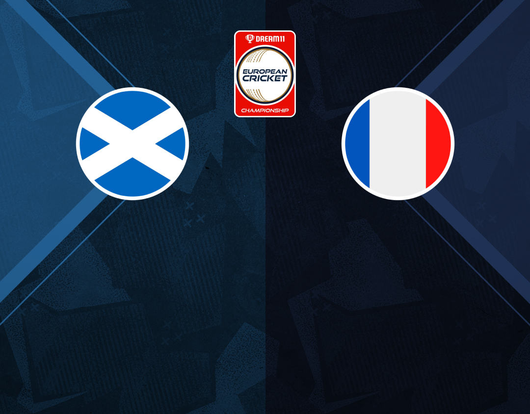 Group a - match 1 of dream11 european cricket championship, 2024: scotland xi vs france banner