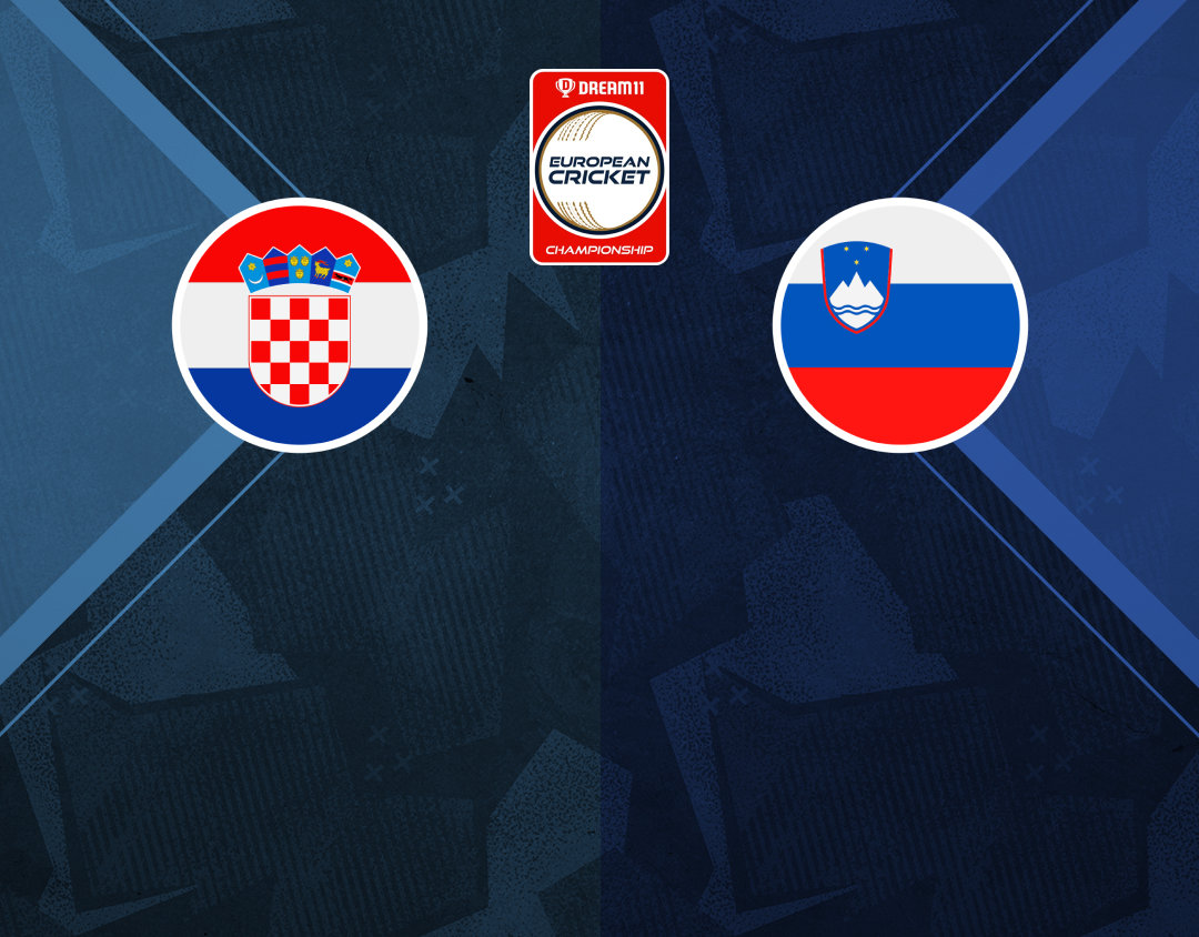 Group 1 - match 11 of dream11 european cricket championship, 2024: croatia vs slovenia banner