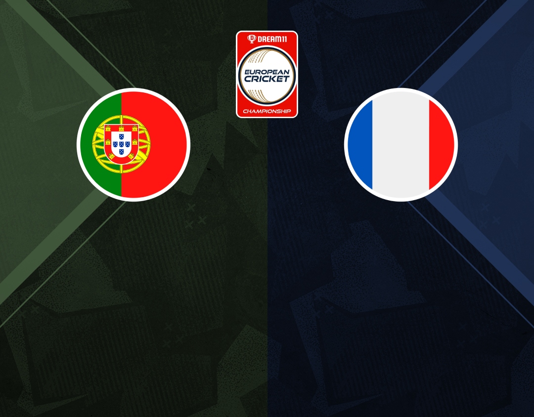 Group a - match 4 of dream11 european cricket championship, 2024: portugal vs france banner
