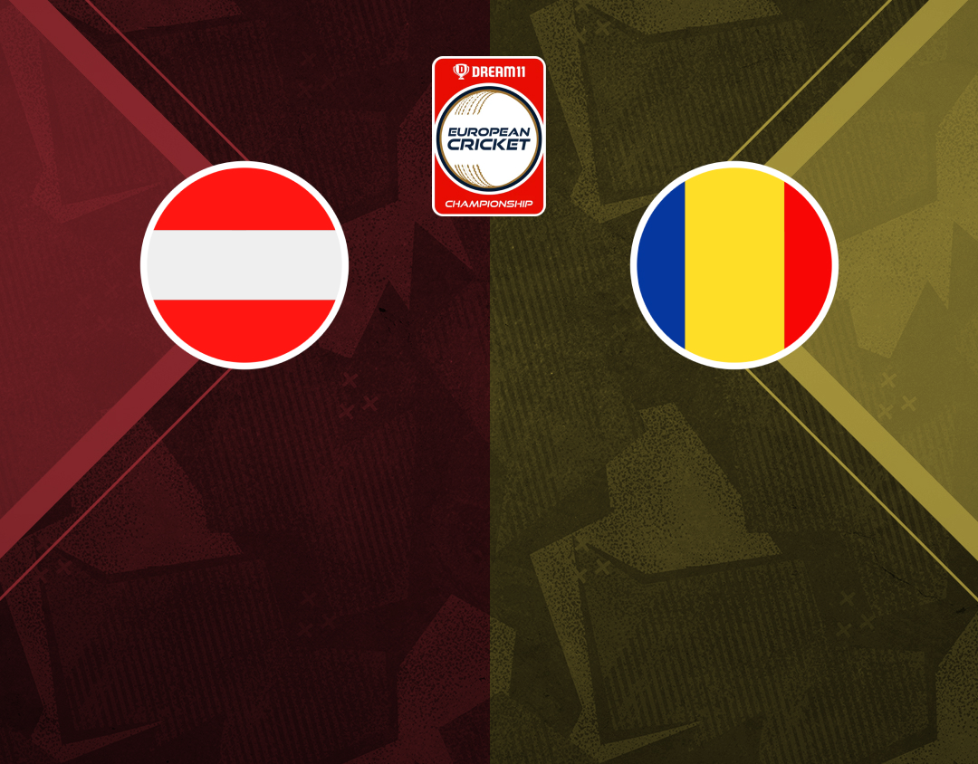 Group b - match 1 of dream11 european cricket championship, 2024: austria vs romania banner
