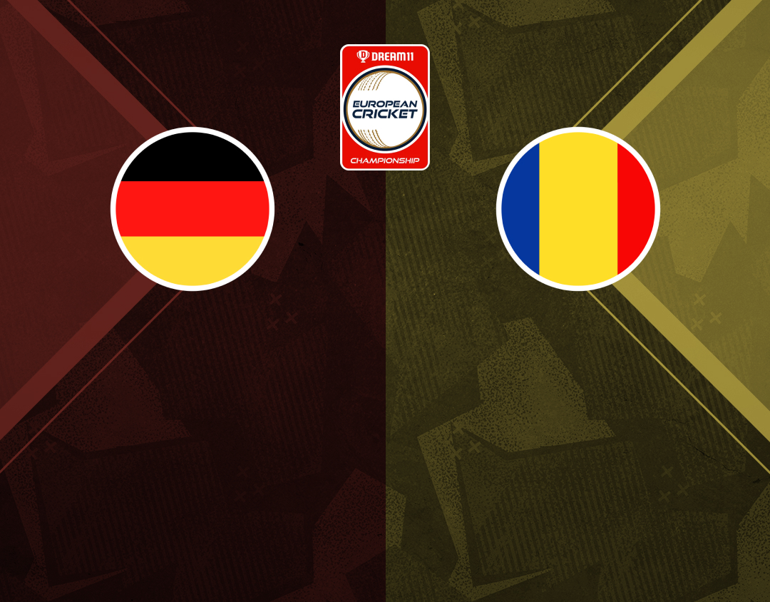 Match #70 of dream11 european cricket championship, 2024: germany vs romania banner