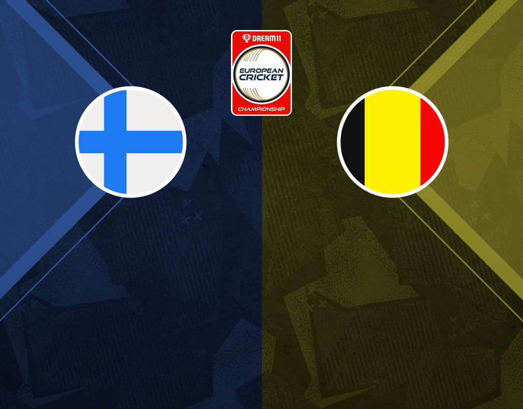 Match #76 of dream11 european cricket championship, 2024: finland vs belgium banner