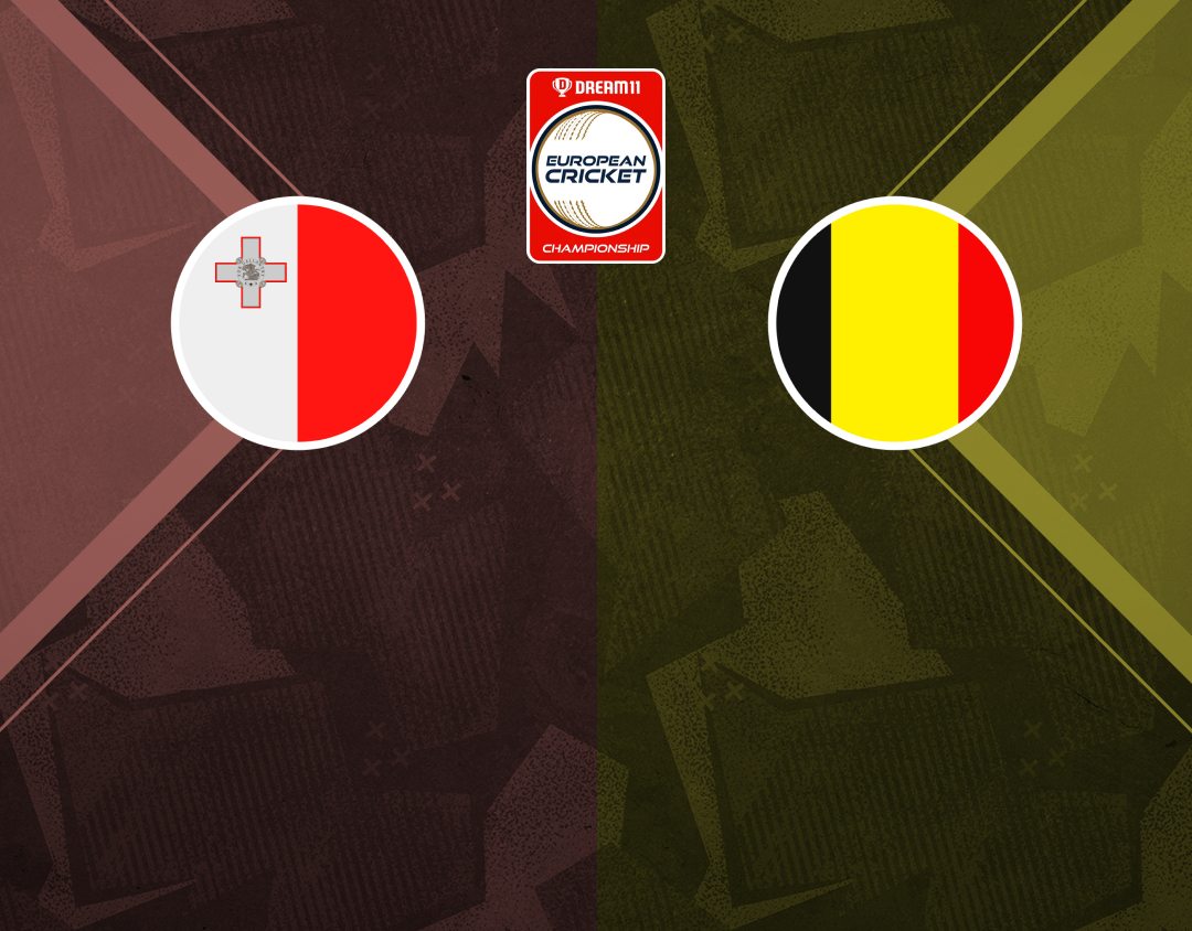 Match #79 of dream11 european cricket championship, 2024: malta vs belgium banner