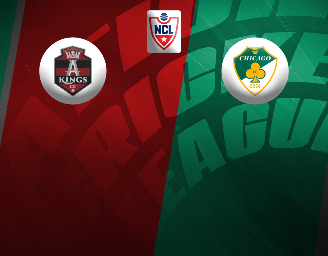 Match #19 of national cricket league, 2024: chicago cc vs atlanta kings cc banner