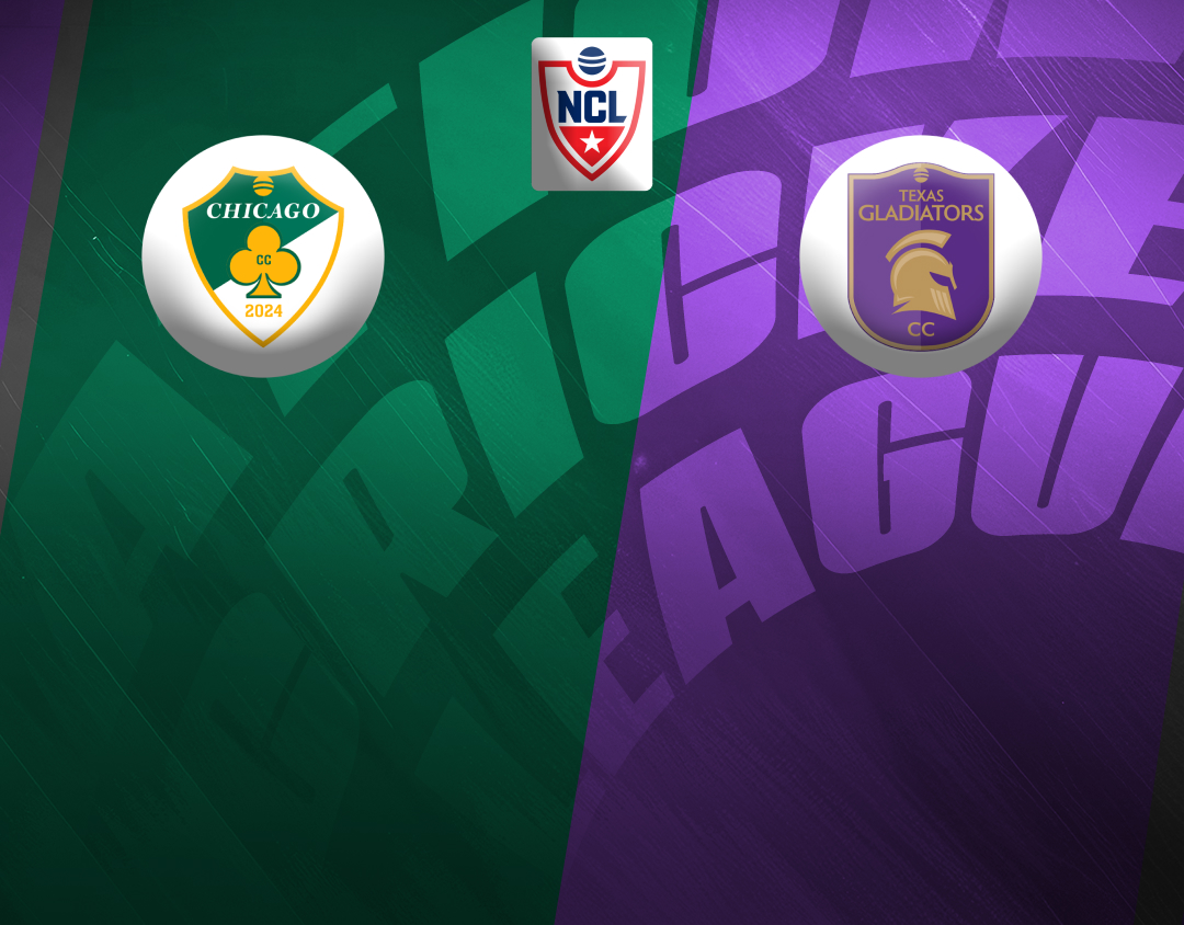 Match #7 of national cricket league, 2024: chicago cc vs texas gladiators cc banner
