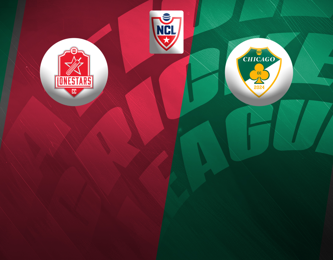 Match #8 of national cricket league, 2024: dallas lonestars cc vs chicago cc banner