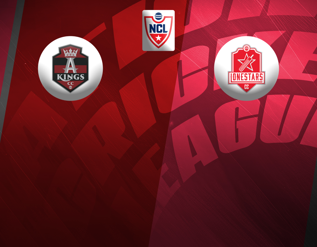 Match #10 of national cricket league, 2024: atlanta kings cc vs dallas lonestars cc banner