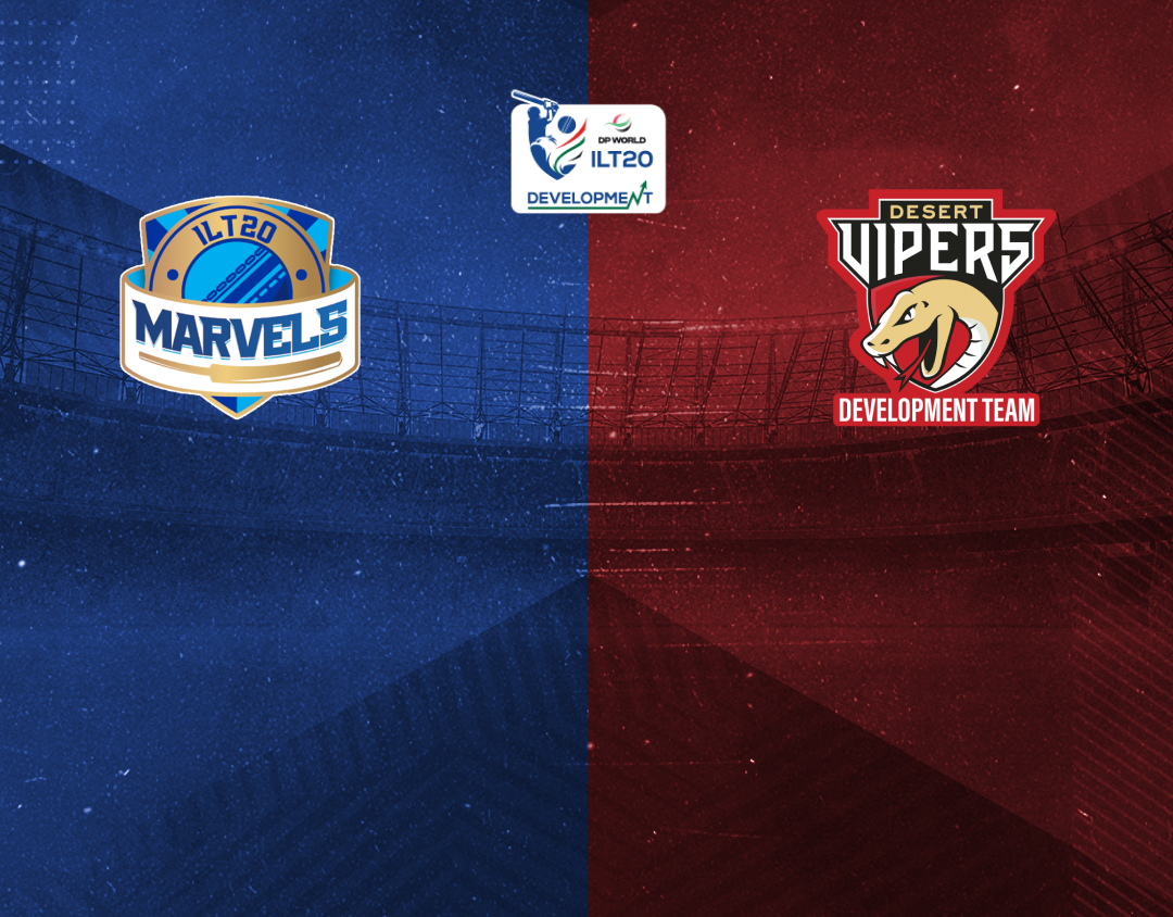 Match 1 of ilt20 development tournament, 2024: ilt20 marvels vs desert vipers development banner