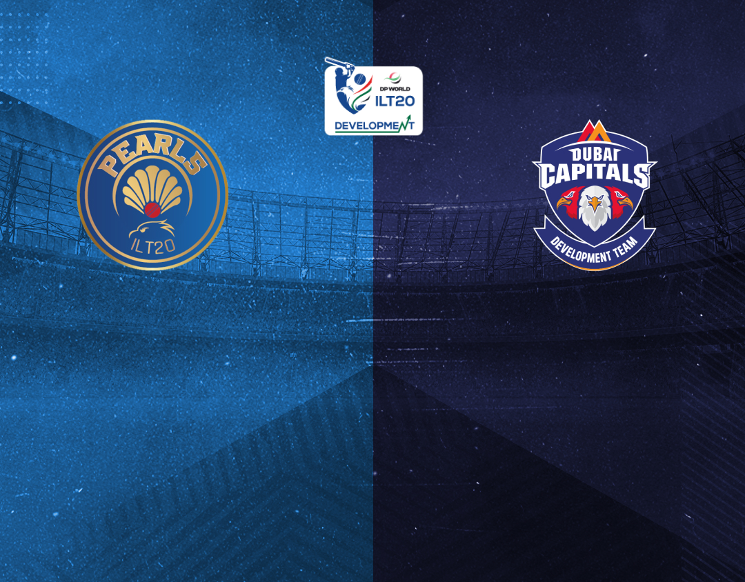 Match 5 of ilt20 development tournament, 2024: ilt20 pearls vs dubai capitals development banner
