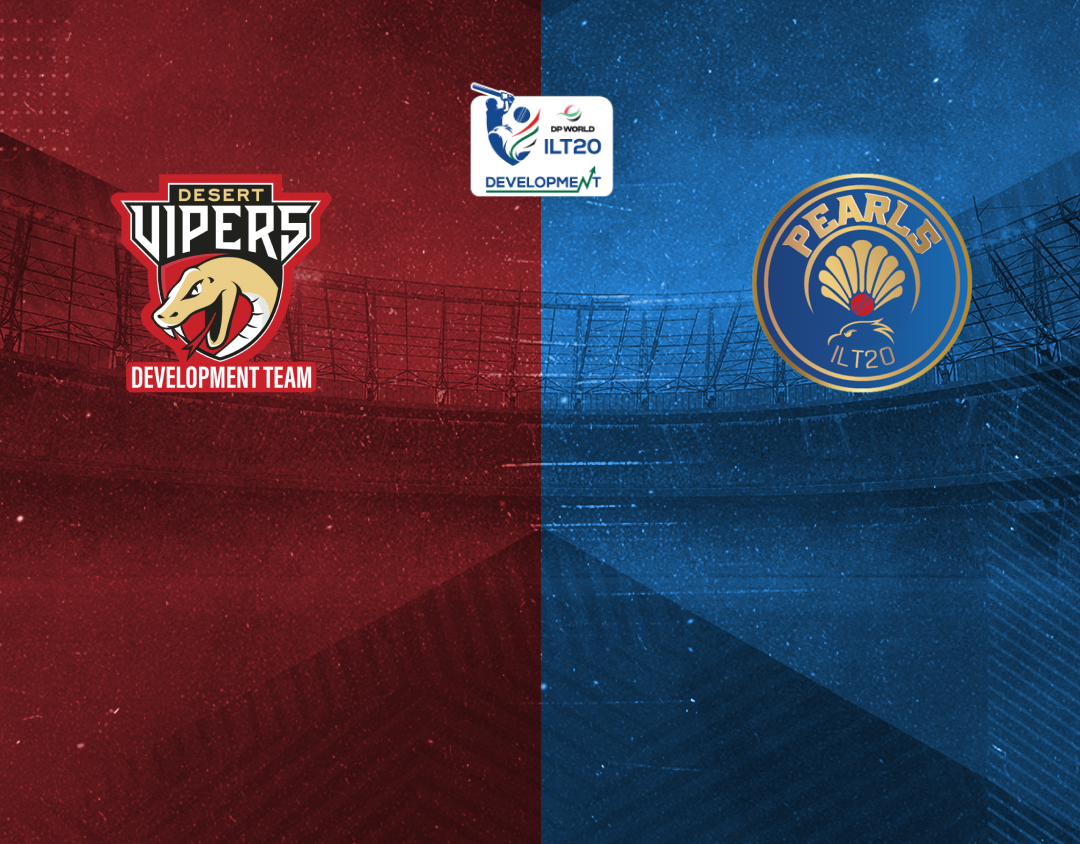 Match 13 of ilt20 development tournament, 2024: desert vipers development vs ilt20 pearls banner
