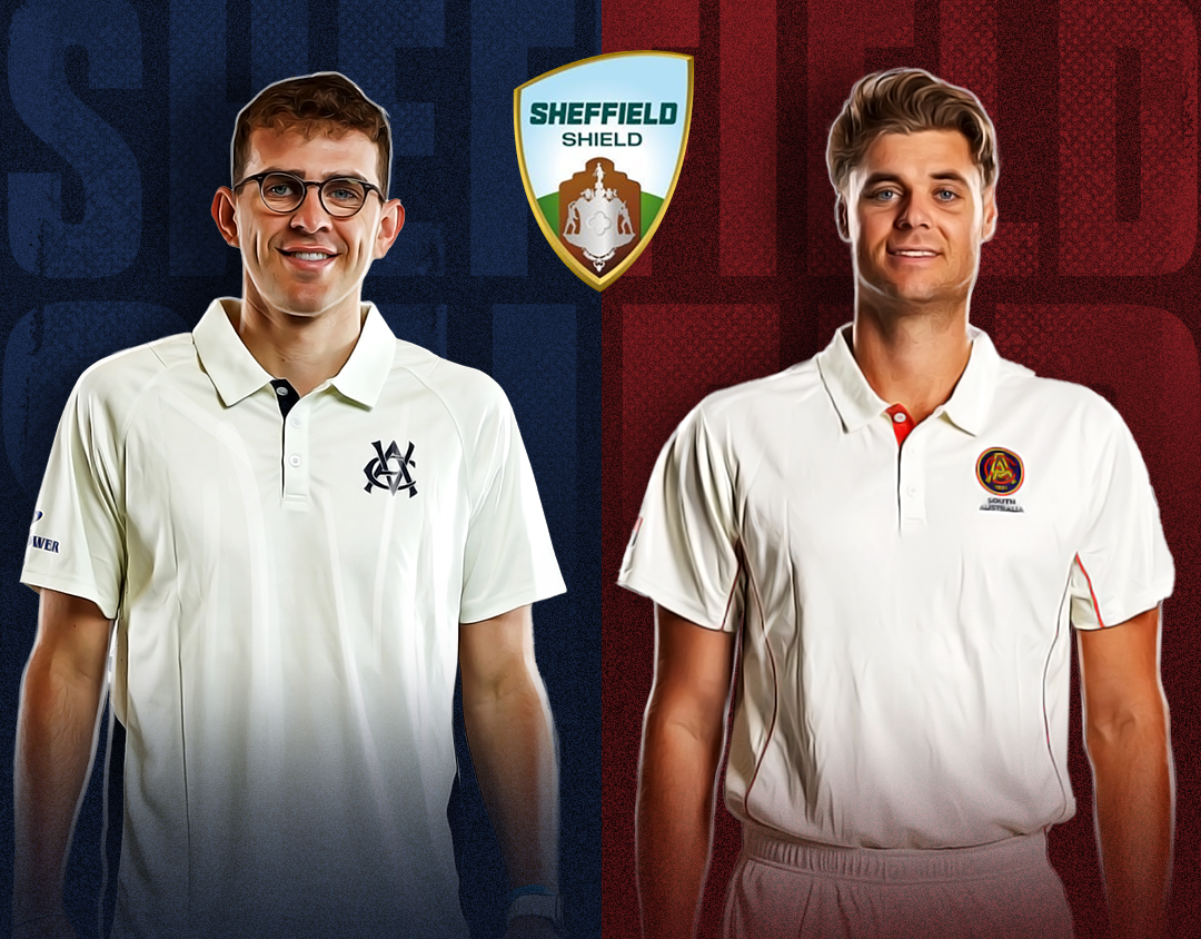 Match 25 of sheffield shield, 2024-25: victoria vs south australia banner